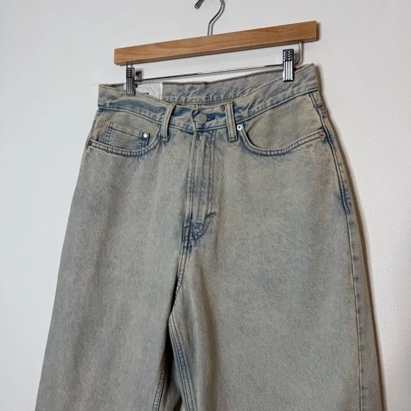 H&M Men’s Baggy Loose Jeans in light worn acid wash size 29x30 - Picture 2 of 8